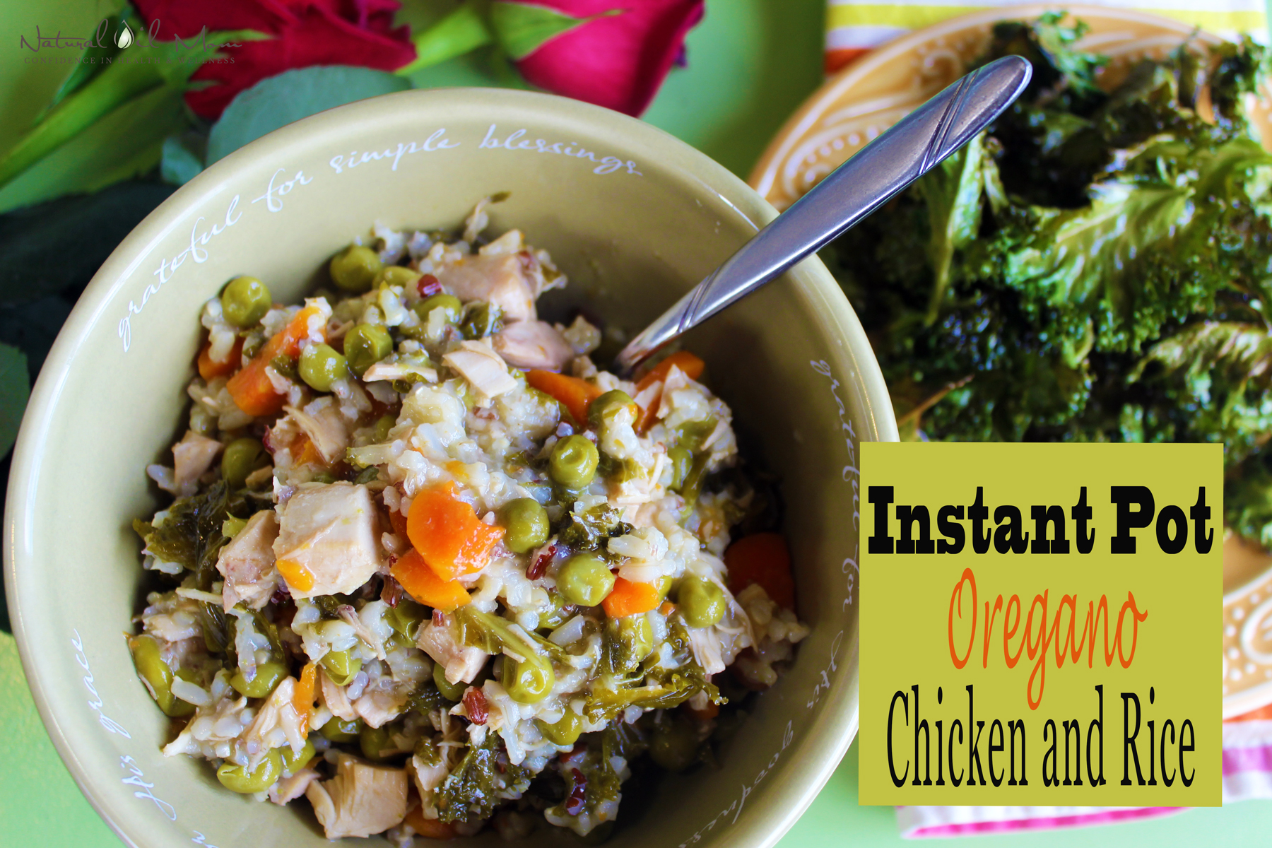 Instant Pot Oregano Chicken and Rice Natural Oil Mom